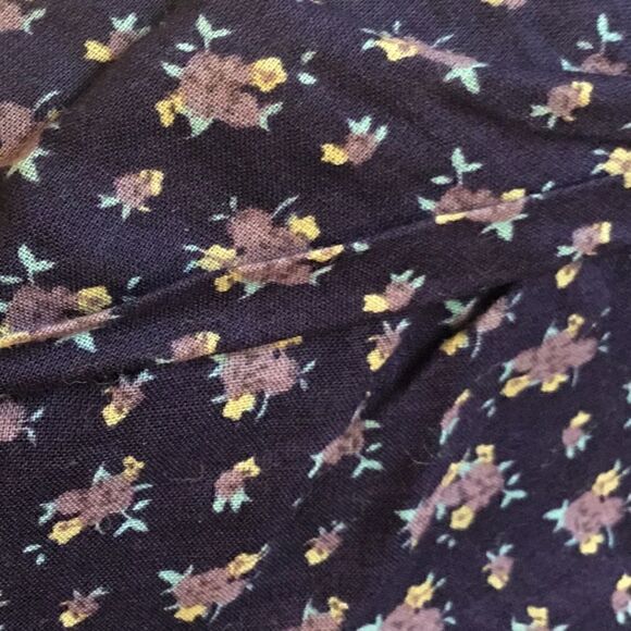 Strapless mini in navy with purple flowers in size 7 - Picture 8 of 10